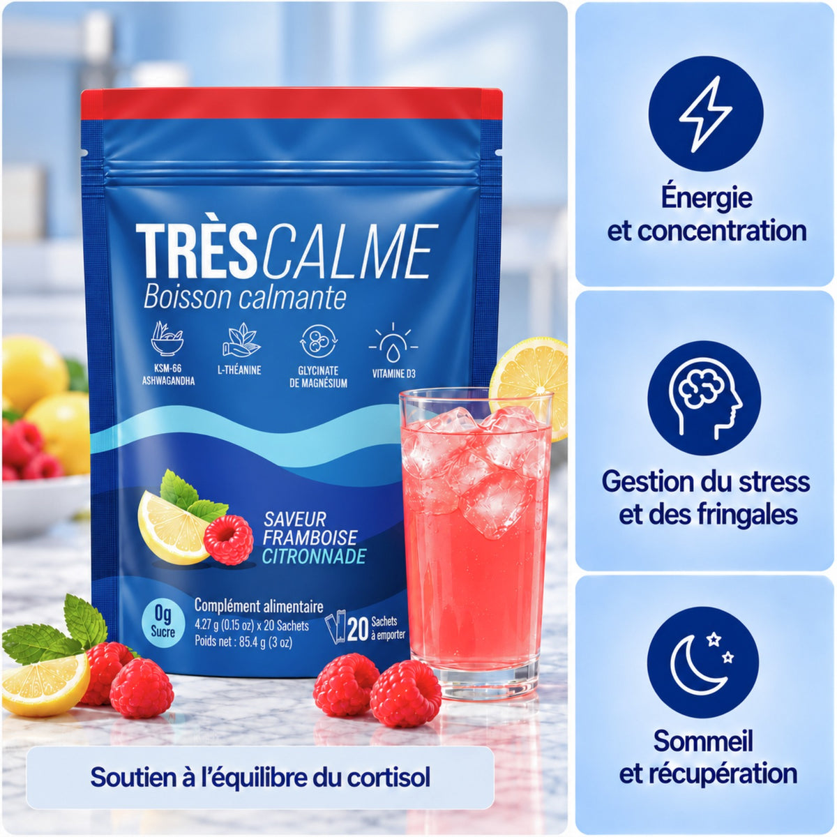 Boisson calmante du cortisol